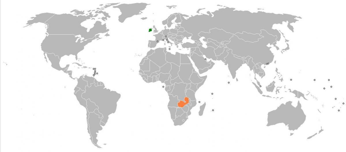 Ζάμπια χάρτη κόσμο