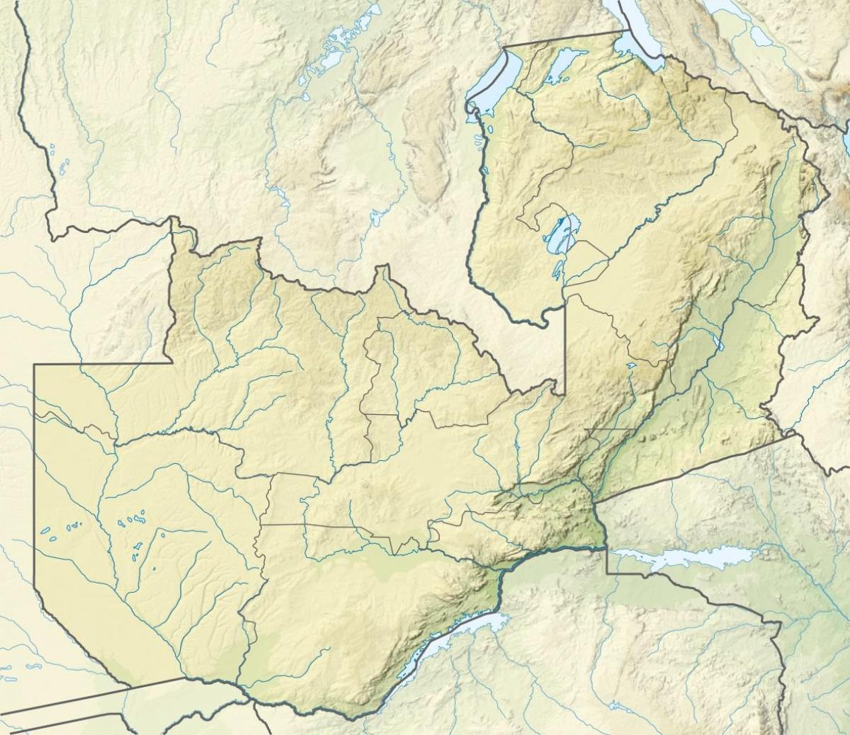 Χάρτης της Ζάμπια ποτάμι 