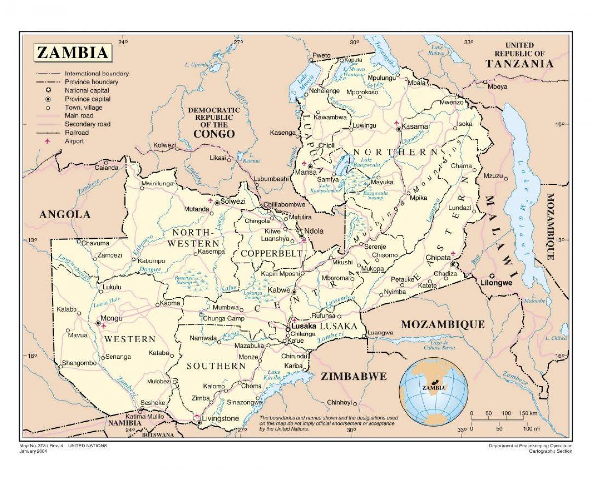 Χάρτης της road ecu υπέρ της ζάμπια
