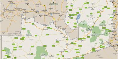Χάρτης λεπτομερείς Ζάμπια