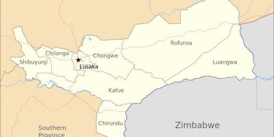 Χάρτης της λουσάκα Ζάμπια